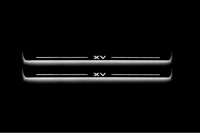 Subaru XV I 2011-2017 LED Door Sills With Logo XV Subaru Led Door Sills opdesign