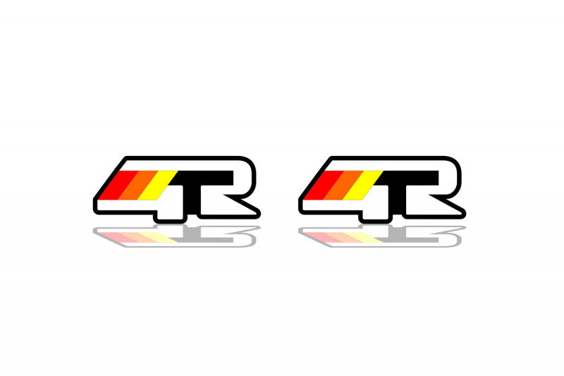 Toyota Emblem & Badges set with 4Runner logo Toyota emblems decoinfabric BLACK WHITE