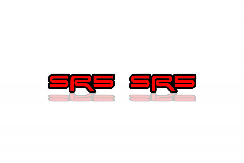 Toyota emblem for fenders with SR5 logo Toyota emblems decoinfabric BLACK RED