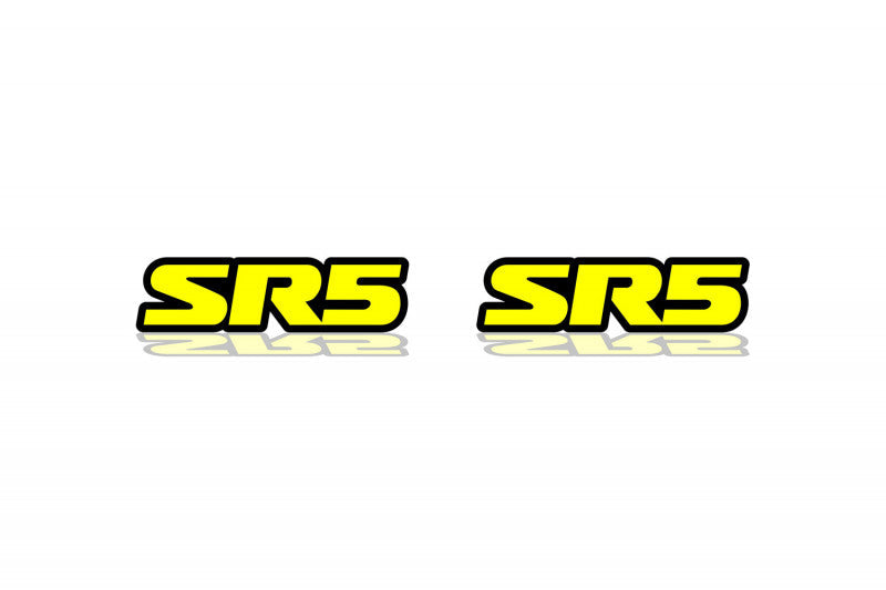 Toyota emblem for fenders with SR5 logo (Type 2) Toyota emblems decoinfabric BLACK YELLOW