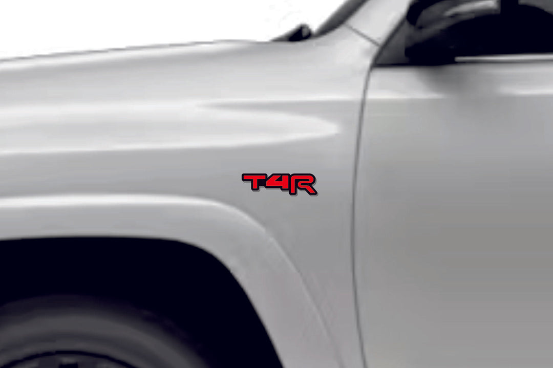 Toyota Emblem & Badges set with T4R logo Toyota emblems decoinfabric