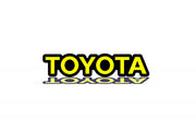 Toyota FJ CRUISER Radiator grille emblem with TOYOTA logo Toyota emblems decoinfabric BLACK YELLOW