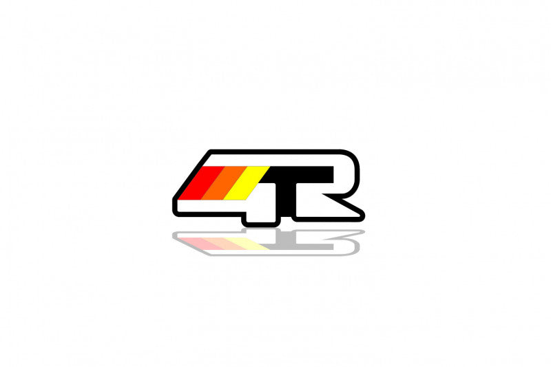 Toyota Radiator grille emblem with 4Runner logo Toyota emblems decoinfabric BLACK WHITE