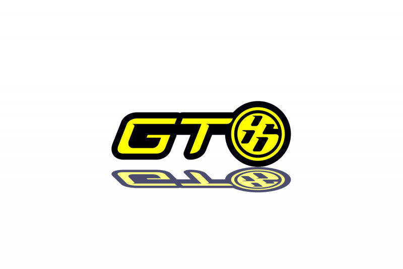 Toyota Radiator grille emblem with GT86 logo Toyota emblems decoinfabric BLACK YELLOW