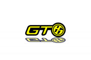 Toyota Radiator grille emblem with GT86 logo Toyota emblems decoinfabric BLACK YELLOW