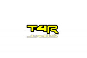 Toyota Radiator grille emblem with T4R logo Toyota emblems decoinfabric BLACK YELLOW