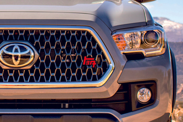 Toyota Emblem & Badge Set - Grille and Tailgate TEQ logo Toyota emblems decoinfabric RED