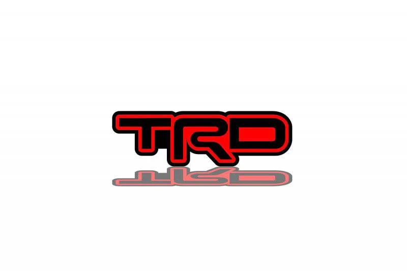 Toyota Emblem & Badges set with TRD logo (Type 2) Toyota emblems decoinfabric RED BLACK