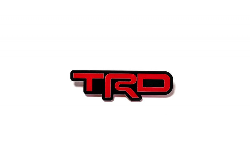 Toyota Radiator grille emblem with TRD logo Toyota emblems decoinfabric BLACK RED