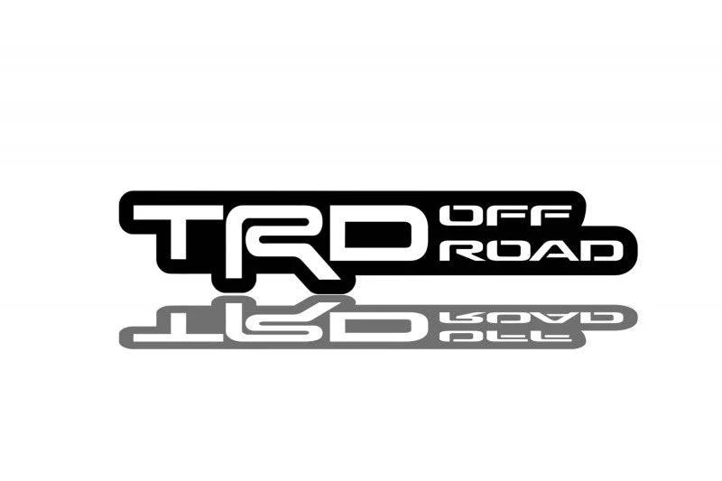 Toyota tailgate trunk rear emblem with TRD offroad logo Toyota emblems decoinfabric BLACK WHITE
