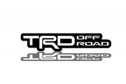 Toyota tailgate trunk rear emblem with TRD offroad logo Toyota emblems decoinfabric BLACK WHITE