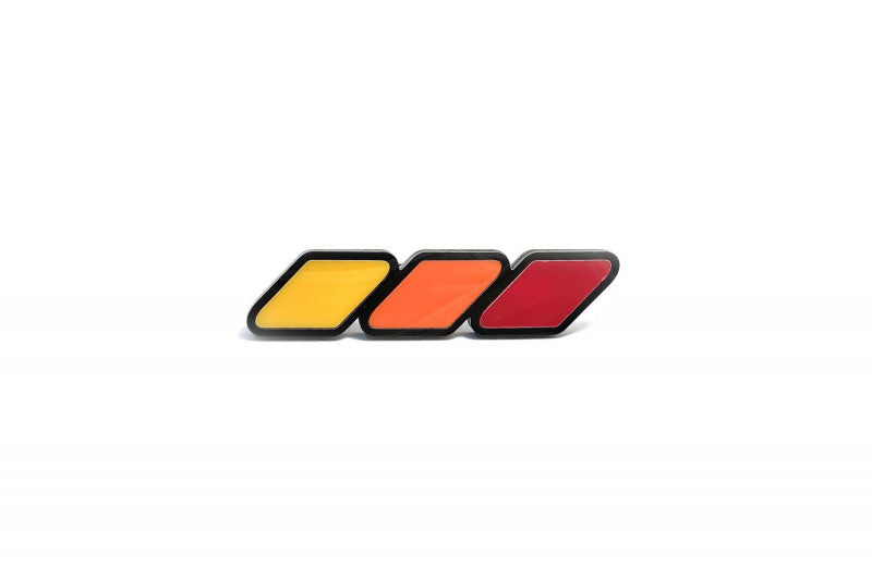 Toyota Radiator grille emblem with Tricolor logo Toyota emblems decoinfabric BLACK RED