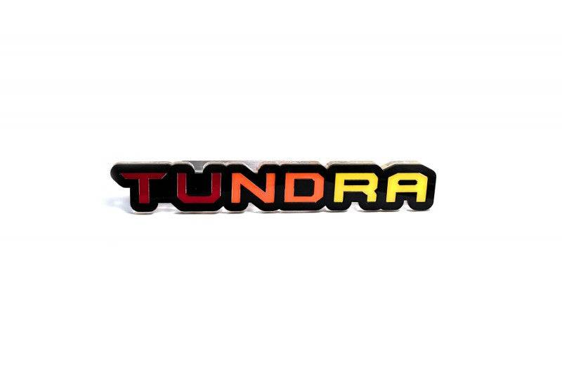 Toyota tailgate trunk rear emblem with Tundra III logo (Tricolor) Toyota emblems decoinfabric
