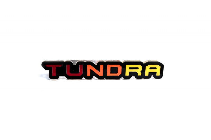 Toyota Radiator grille emblem with Tundra III (Tricolor) logo - decoinfabric