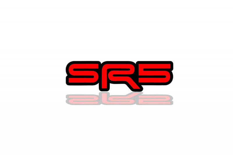 Toyota tailgate trunk rear emblem with SR5 logo Toyota emblems decoinfabric BLACK RED