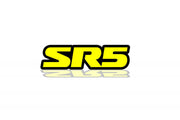 Toyota tailgate trunk rear emblem with SR5 logo (type 2) Toyota emblems decoinfabric BLACK YELLOW