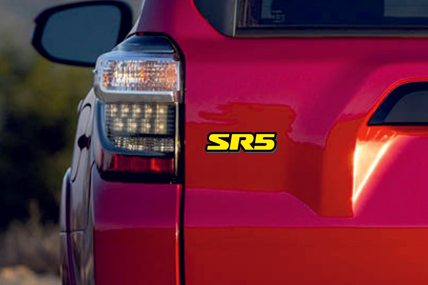 Toyota tailgate trunk rear emblem with SR5 logo (type 2) Toyota emblems decoinfabric