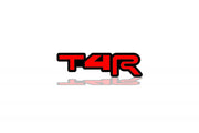 Toyota tailgate trunk rear emblem with T4R logo Toyota emblems decoinfabric BLACK RED