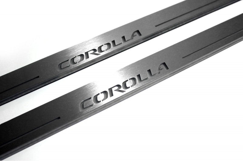 Toyota Corolla XI Door Sill Protectors With Logo Corolla - decoinfabric