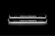 Toyota Highlander IV 2019+ Led Door Sills With Logo Highlander Toyota Led Door Sills opdesign