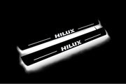 Toyota Hilux VIII 2015+ Door Sill Led Plate With Logo Hilux Toyota Led Door Sills opdesign