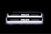 Toyota Hilux VIII 2015+ Door Sill Led Plate With Logo Hilux Toyota Led Door Sills opdesign