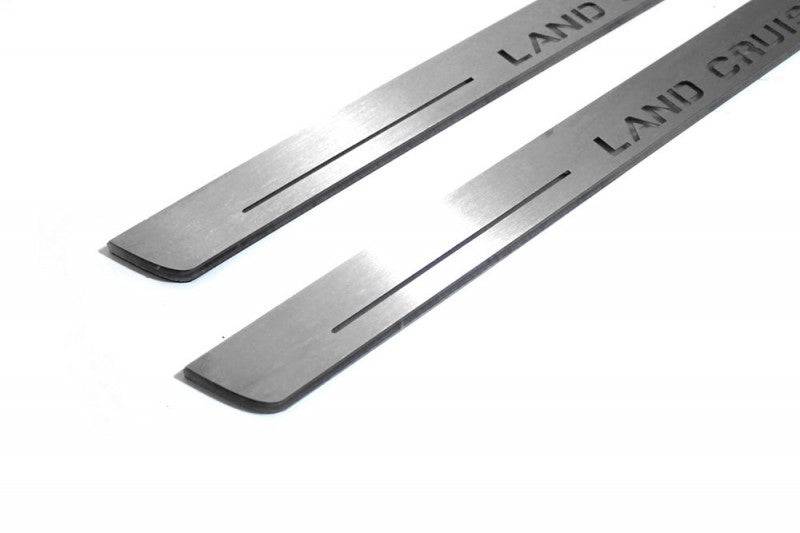 Toyota LC 200 2007-2021 Auto Door Sill Plates With Logo Land Cruiser Toyota Led Door Sills opdesign