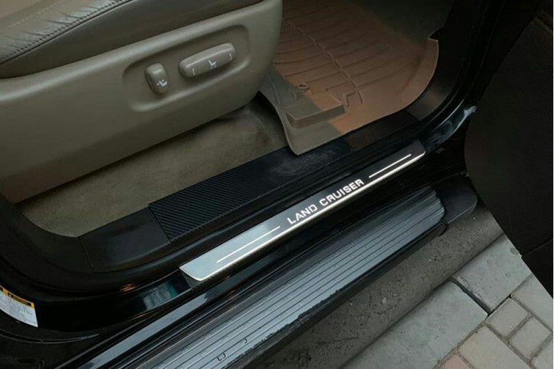 Toyota LC 200 2007-2021 Auto Door Sill Plates With Logo Land Cruiser Toyota Led Door Sills opdesign