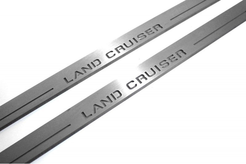 Toyota LC 200 2007-2021 Auto Door Sill Plates With Logo Land Cruiser Toyota Led Door Sills opdesign