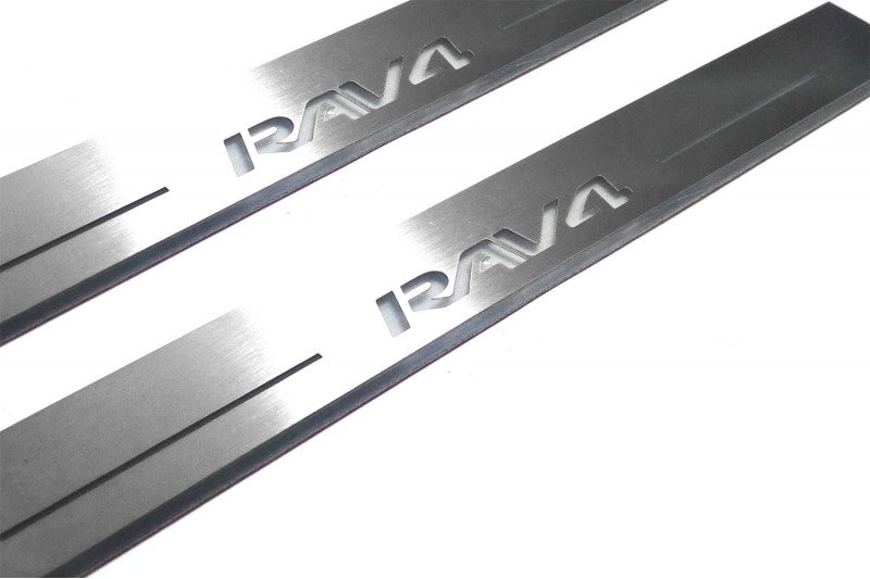 Toyota Rav4 IV LED Door Sill With Logo Rav4 - decoinfabric