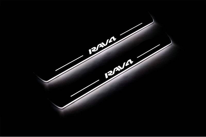 Toyota Rav4 V 2013-2018 Car Sill With Logo Rav4 Toyota Led Door Sills opdesign