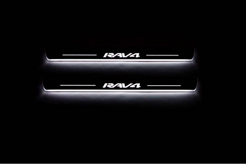 Toyota Rav4 V 2013-2018 Car Sill With Logo Rav4 Toyota Led Door Sills opdesign