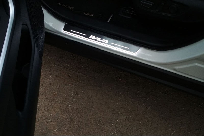 Toyota Rav4 V 2013-2018 Car Sill With Logo Rav4 Toyota Led Door Sills opdesign