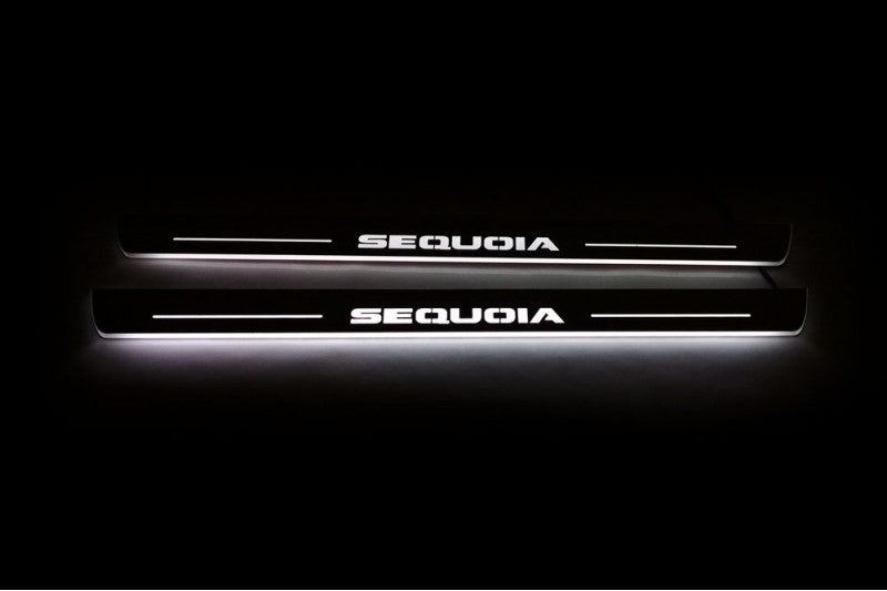 Toyota Sequoia II 2008+ Car Door Sill With Logo Sequoia Toyota Led Door Sills opdesign