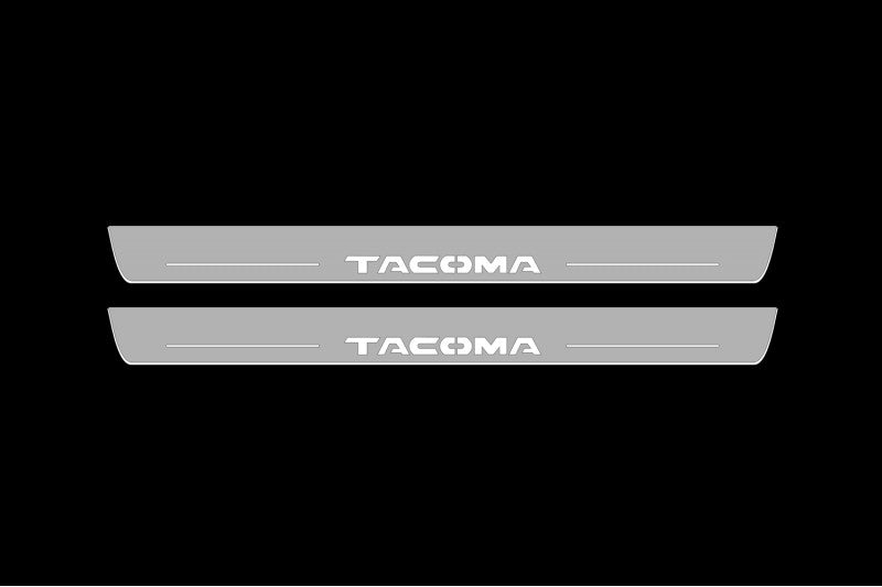 Toyota Tacoma II 2005-2016 Door Sill Protectors With Logo Tacoma Toyota Led Door Sills opdesign
