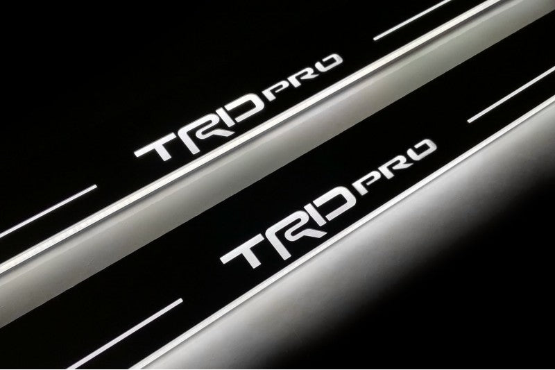 Toyota Tundra II Led Door Sills With Logo TRDpro (CrewMax) - decoinfabric