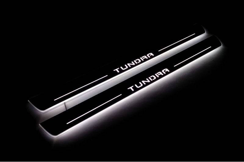 Toyota Tundra III 2014-2021 LED Door Sill With Logo Tundra Toyota Led Door Sills opdesign