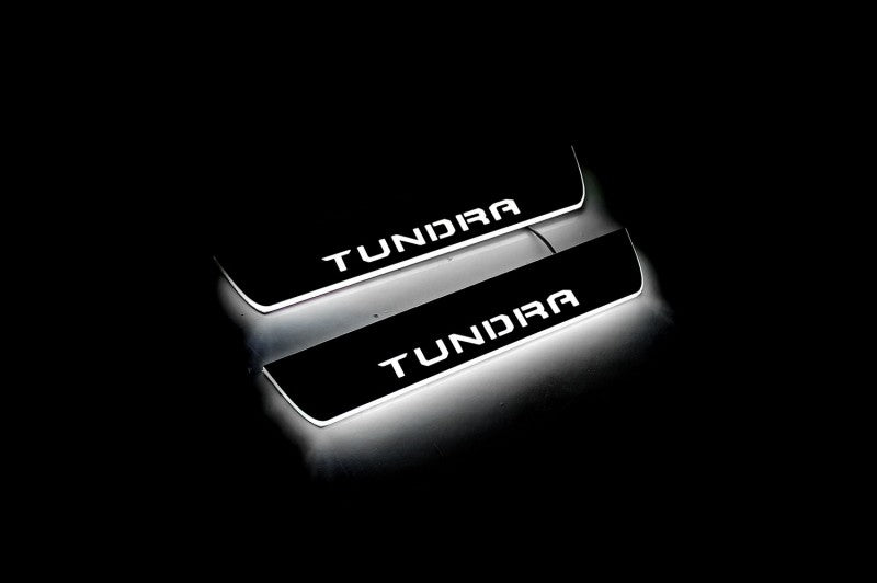 Toyota Tundra III 2014-2021 LED Door Sill With Logo Tundra Toyota Led Door Sills opdesign