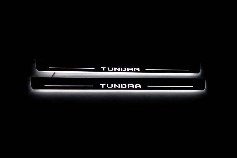 Toyota Tundra III 2014-2021 LED Door Sill With Logo Tundra Toyota Led Door Sills opdesign
