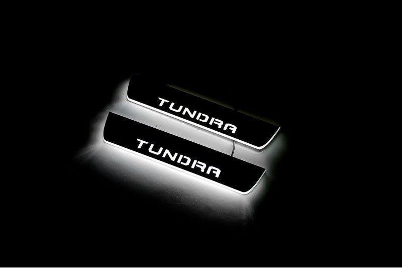 Toyota Tundra III 2014-2021 LED Door Sill With Logo Tundra Toyota Led Door Sills opdesign