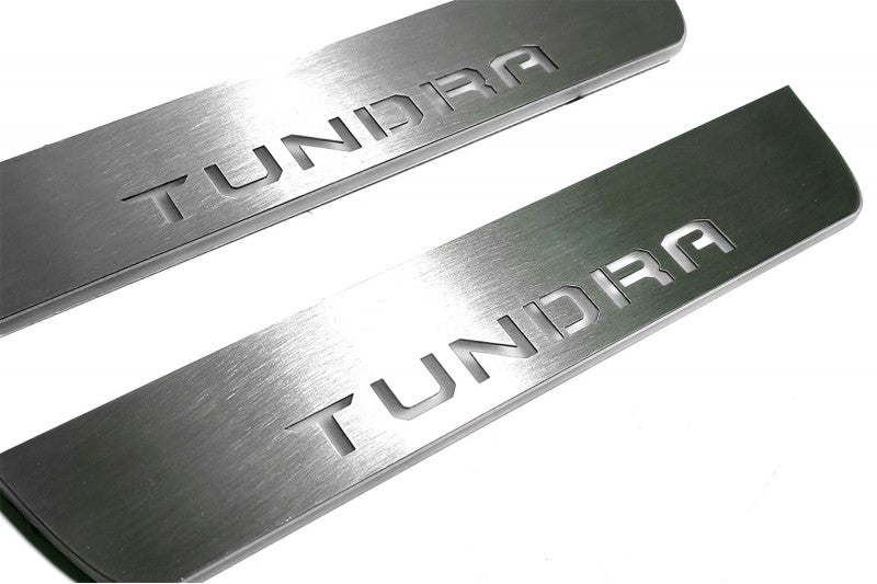 Toyota Tundra III 2014-2021 LED Door Sill With Logo Tundra Toyota Led Door Sills opdesign