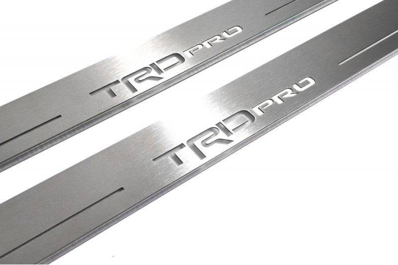 Toyota Tundra IV 2022+ Car Door Sill With Logo TRDpro (CrewMax) - decoinfabric