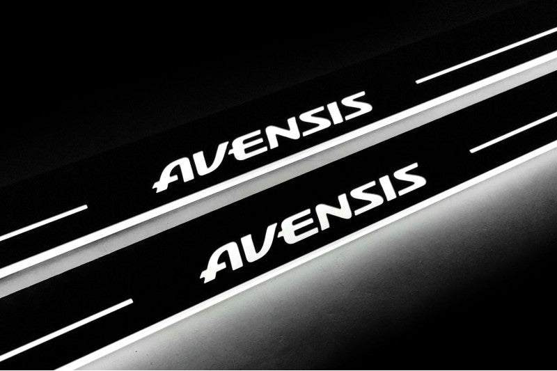 Toyota Avensis III LED Door Sill With Logo Avensis - decoinfabric