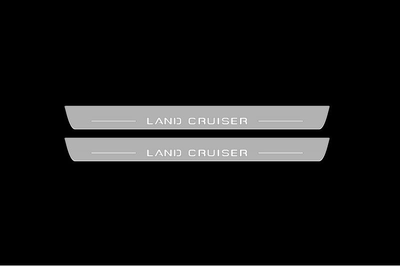 Toyota LC 300 2021+ LED Car Door Sill With Logo Land Cruiser Toyota Led Door Sills opdesign
