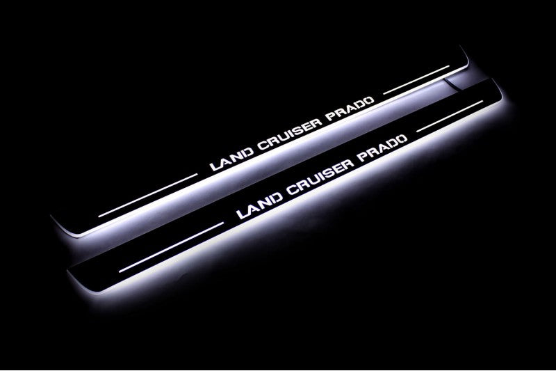 Toyota Prado 120 2002-2009 Led Sill Plates With Logo Land Cruiser Prado Toyota Led Door Sills opdesign
