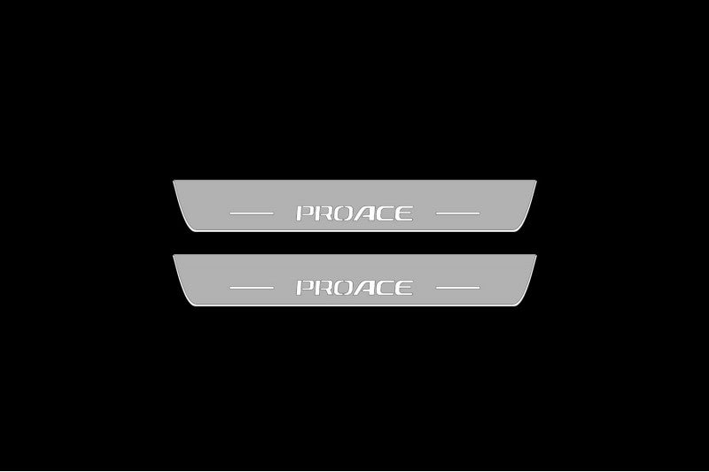 Toyota ProAce II 2016+ Door Sill Threshold With Logo ProAce Toyota Led Door Sills opdesign
