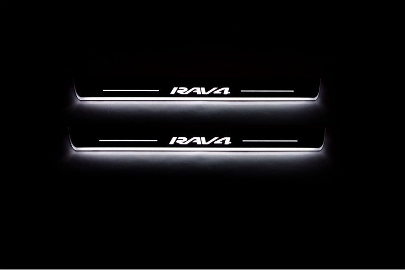 Toyota Rav4 III 2005-2013 LED Door Sills PRO With Logo Rav4 Toyota Led Door Sills opdesign