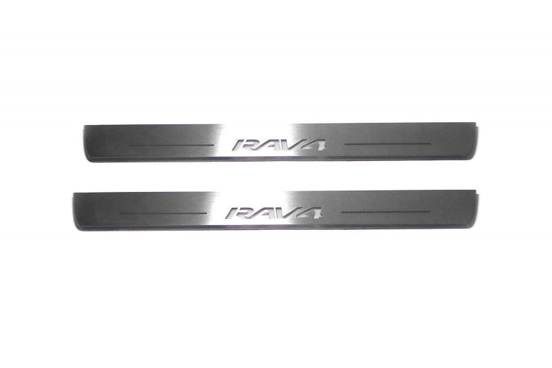 Toyota Rav4 III 2005-2013 LED Door Sills PRO With Logo Rav4 Toyota Led Door Sills opdesign