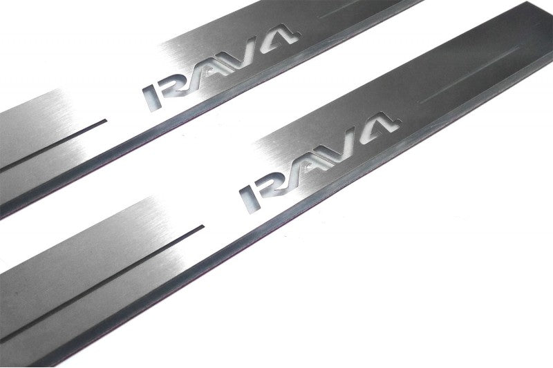 Toyota Rav4 III 2005-2013 LED Door Sills PRO With Logo Rav4 Toyota Led Door Sills opdesign