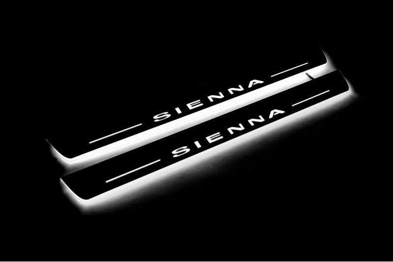 Toyota Sienna III 2011–2020 Auto Door Sills With Logo Sienna Toyota Led Door Sills opdesign